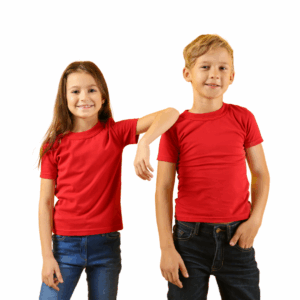 Camiseta infantil lisa cuello redondo